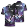 Custom Bowling Strike Thunder Lightning Custom Bowling Jerseys for Men, Uniform Shirt for Bowling Team