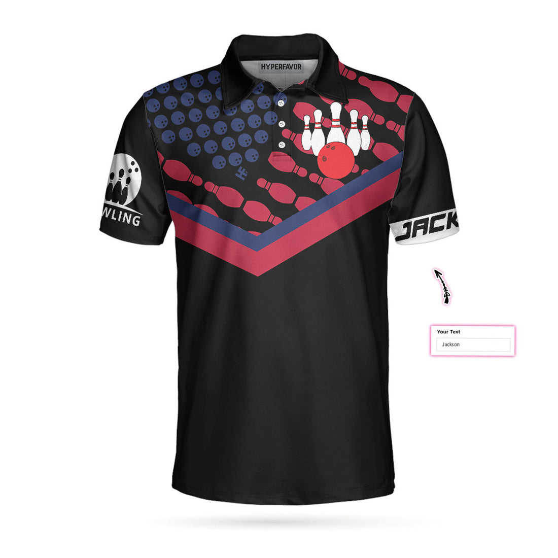 Custom Men Polo Shirt - Bowling Aim Shoot Swear Repeat Custom Polo Shirt, Customized Bowling Shirt For Bowlers, Tenpin Bowling Shirt - Best Polo Shirt For Men