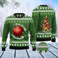 FUNSTUFFPRINT Bowling Ball Christmas Ugly Christmas Sweater, Christmas Sweater, Ugly Sweater, Funny Xmas Sweaters Ugly Sweater