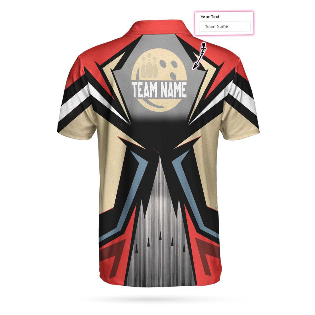 Custom Bowling Custom Men Polo Shirt - Bowling Red King Pin, Colorful Bowling Personalized Polo Shirt - Perfect Gift For Friend, Family, Bowling Lovers