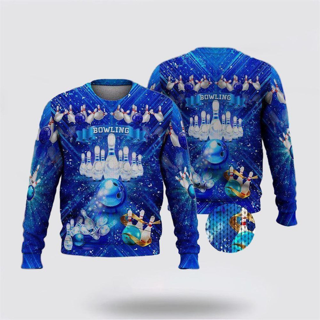 FUNSTUFFPRINT Bowling Royal Ugly Christmas Sweater – Christmas Gift For Bowling Enthusiasts Ugly  Sweater
