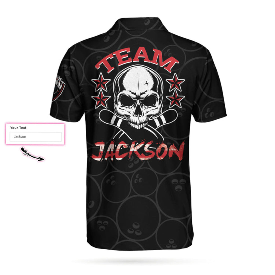 Custom Bowling Skull Short Sleeve Custom Polo Shirt, Personalized Skull American Flag Polo Shirt, Best Bowling Shirt For Men