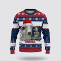 FUNSTUFFPRINT Brahman Jolly Merry Christmas Ugly Sweater, Gifts For Farmers, Rural Lovers Ugly Sweater