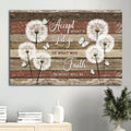 Brilliant Dandelion Field White Butterfly Accept What Is Let Go Of What Was Have Faith In What Will Be Canvas Wall Art - Christian Wall Decor