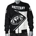 FUNSTUFFPRINT Brittany Rugby Men's Bomber Jacket - Celtic Bretagne Rugby Ball 3D Bomber Jacket