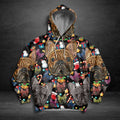 FUNSTUFFPRINT 3D Bulldog Christmas Pattern All Over 3D Hoodie and Zip Hoodie