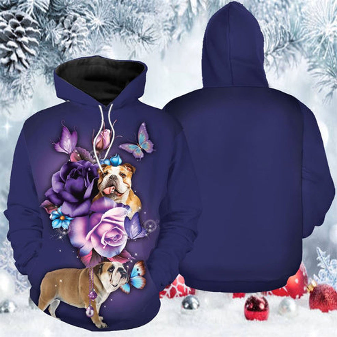 FUNSTUFFPRINT 3D Bulldog Magical All Over 3D Hoodie and Zip Hoodie
