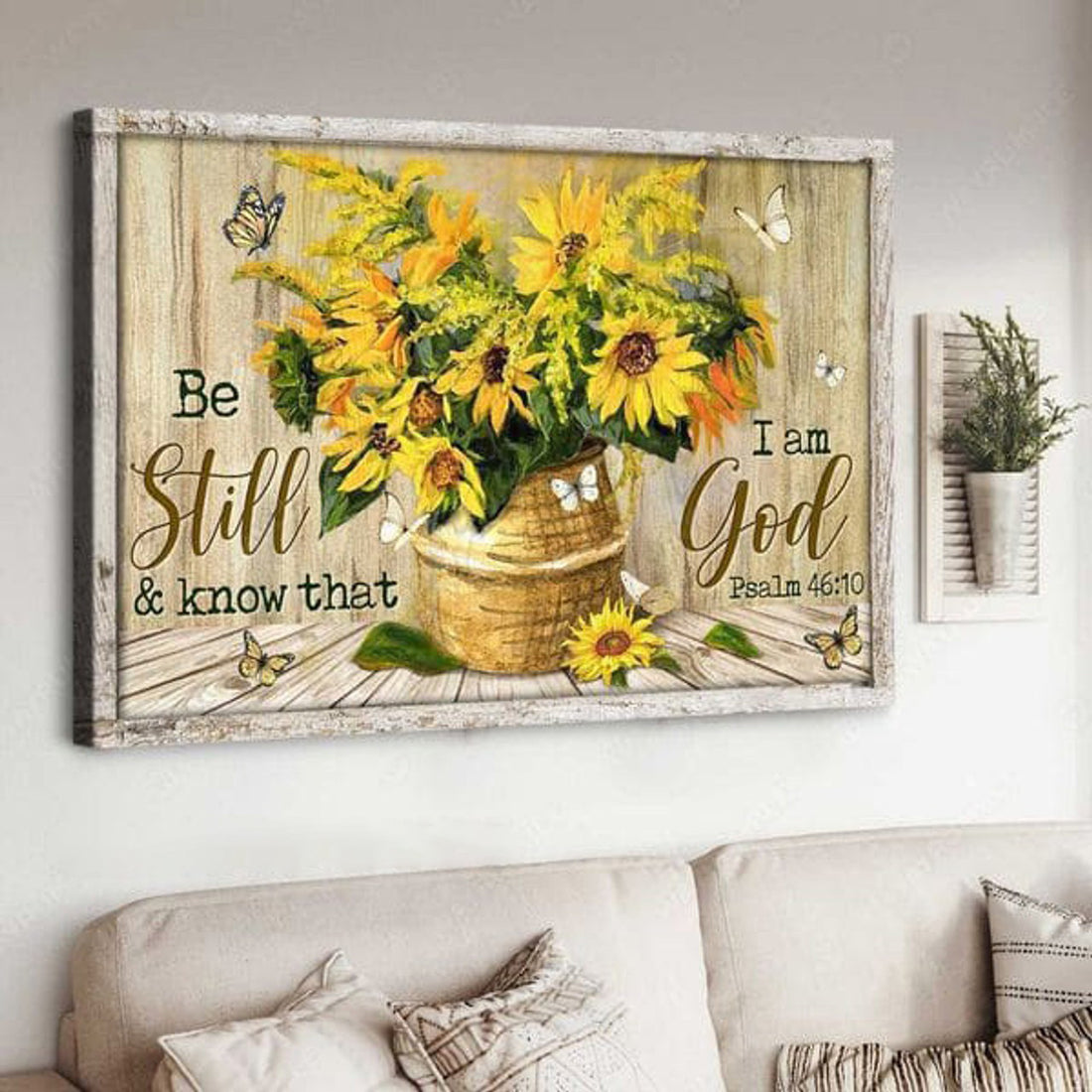 Butterfly Flower, Be Still And Know That I Am God, Poster Décor Poster and Canvas