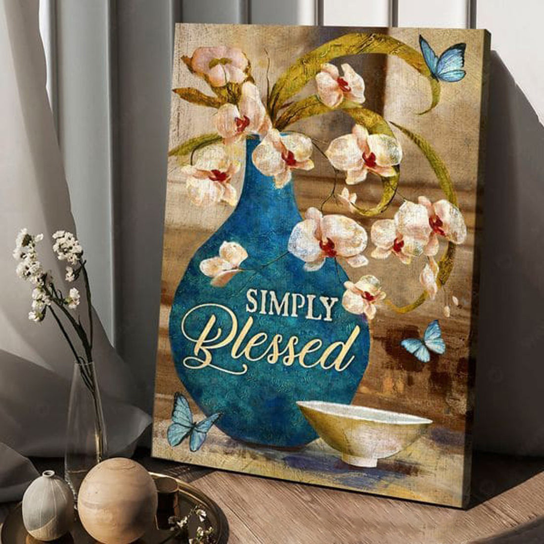 Butterfly Flower, Simply Plessed, Poster Decor Poster and Canvas