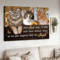 Butterfly Sunflower, Cat Lover, And God Said I Will Send Them Without Wings So No One Suspects They Are Angels Poster and Canvas