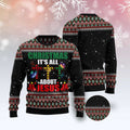 FUNSTUFFPRINT Butterfly All About Jesus Ugly Christmas Sweater, Christmas Sweater, Ugly Sweater, Funny Xmas Sweaters Ugly Sweater