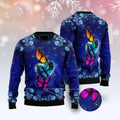 FUNSTUFFPRINT Butterfly Galaxy Ugly Christmas Sweater, Christmas Sweater, Ugly Sweater, Funny Xmas Sweaters Ugly Sweater