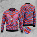 FUNSTUFFPRINT Butterfly Trust Ugly Christmas Sweater, Christmas Sweater, Ugly Sweater, Funny Xmas Sweaters Ugly Sweater