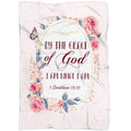 FUNSTUFFPRINT By The Grace Of God I Am What I Am 1 Corinthians 1510 Fleece Blanket - Christian Blanket - Bible Verse Blanket