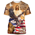 FUNSTUFFPRINT On Nation Under God American Christian 3D T-shirt