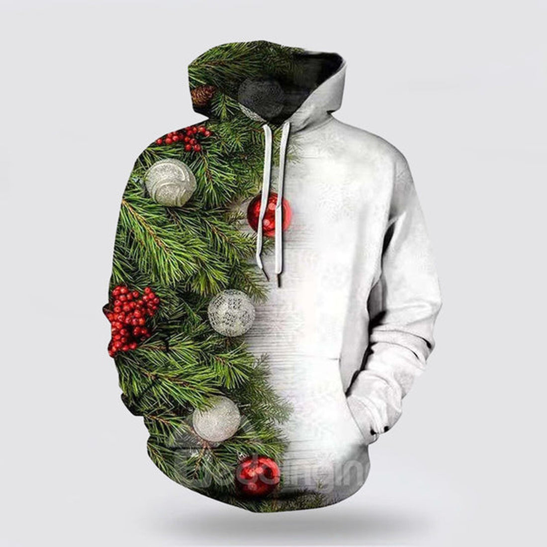 FUNSTUFFPRINT 3D Christmas Tree All Over 3D Hoodie and Zip Hoodie