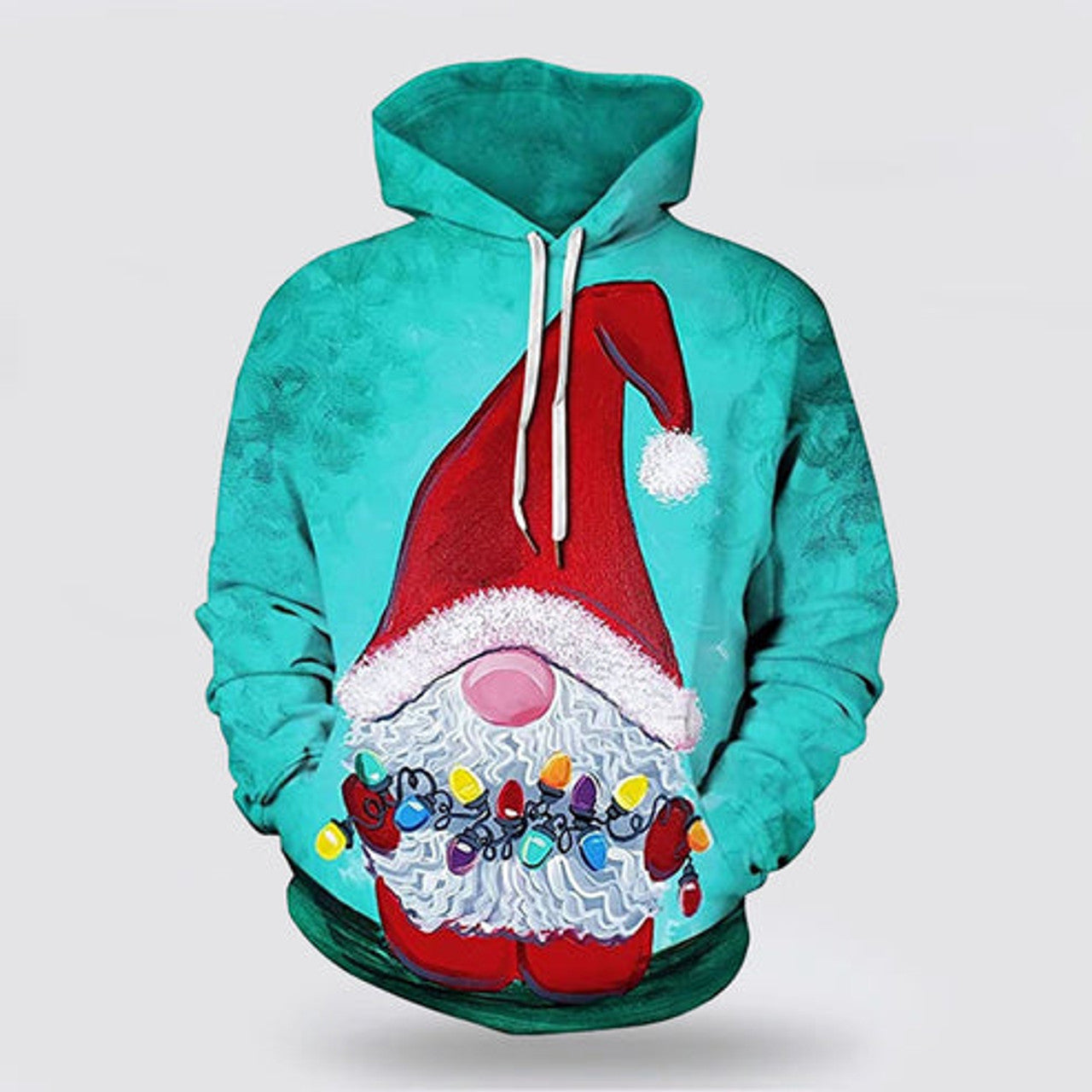 FUNSTUFFPRINT 3D Christmas Hat Santa All Over 3D Hoodie and Zip Hoodie