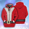 FUNSTUFFPRINT 3D Christmas Santa All Over 3D Hoodie and Zip Hoodie