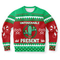FUNSTUFFPRINT Cactus Untouchable Ugly Christmas Sweater, Christmas Sweater, Ugly Sweater, Funny Xmas Sweaters Ugly Sweater