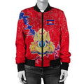 FUNSTUFFPRINT Cambodia Christmas Coat Of Arms Women Bomber Jacket Style 3D Bomber Jacket