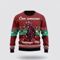 FUNSTUFFPRINT Can Someone Untangle Me Cat Ugly Christmas Sweater For Men And Women, Best Gift For Christmas, Christmas Fashion Winter Ugly  Sweater