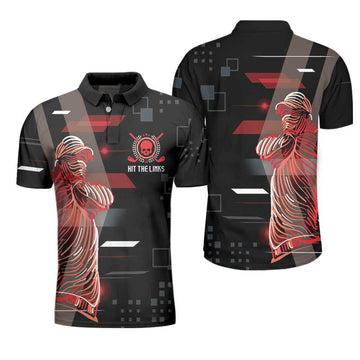 Can'T Wait To Hit The Links Golf Digital Style Polo Shirt, Modern Skull Polo Shirt, Best Golf Shirt For Men