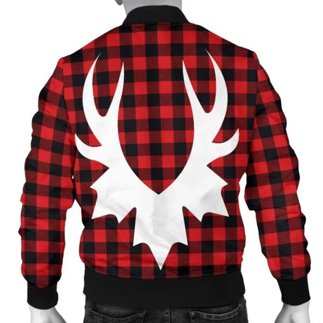 FUNSTUFFPRINT Canada Men's Bomber Jacket - Canada Day 2021 Lumberjack Buffalo Plaid 3D Bomber Jacket