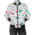 FUNSTUFFPRINT Candy Print Pattern Women Casual 3D Bomber Jacket