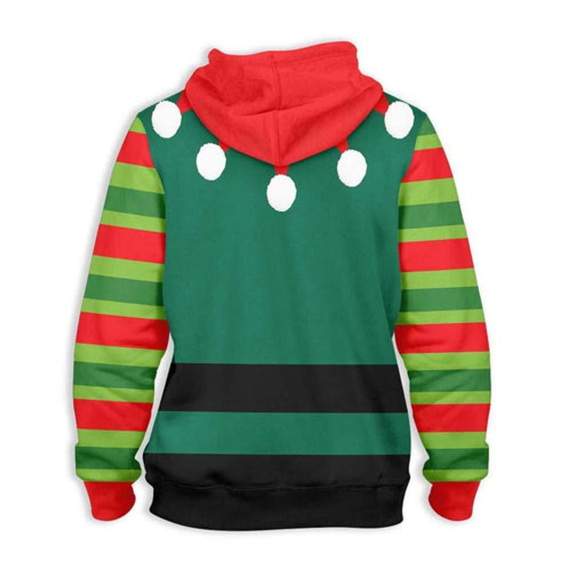 FUNSTUFFPRINT 3D Candy Cane Costume Christmas All Over 3D Hoodie and Zip Hoodie