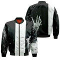 FUNSTUFFPRINT Cannibal Corpse Skeleton Ghost 3D Bomber Jacket