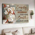 Cardinal Bird, Every Day Is A New Beginning Take A Deep Breath And Start Again Poster and Canvas