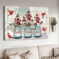 Cardinal Bird, Faith Hope Love, Poster Decor Poster and Canvas