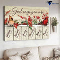 Cardinal Bird Poster, God Says You Are, Unique, Special, Lovely, Strong, Precious, Chosen Poster and Canvas
