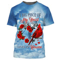 FUNSTUFFPRINT Cardinal A Big Piece Of My Heart Lives In Heaven 3d Shirts - Christian T-Shirts For Men And Women
 3D T-shirt