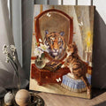 Cat And Lion, Poster Decor, Wall Art Poster Poster and Canvas