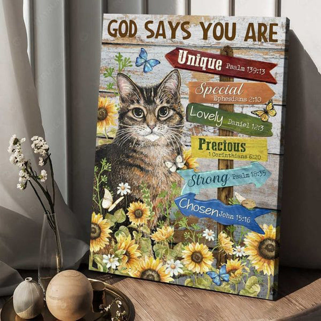 Be Still And Know That I Am God, Flower Lover, Wall Art Decor Poster and Canvas