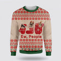 FUNSTUFFPRINT Cat Christmas Ew People Ugly Christmas Sweater For Men And Women, Best Gift For Christmas, Christmas Fashion Winter Ugly  Sweater