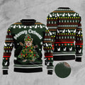 FUNSTUFFPRINT Cat Christmas Tree Meowy Catmas Ugly Christmas Sweater, Christmas Cat Ugly Sweater, Ugly Cat Xmas Sweater Ugly Sweater