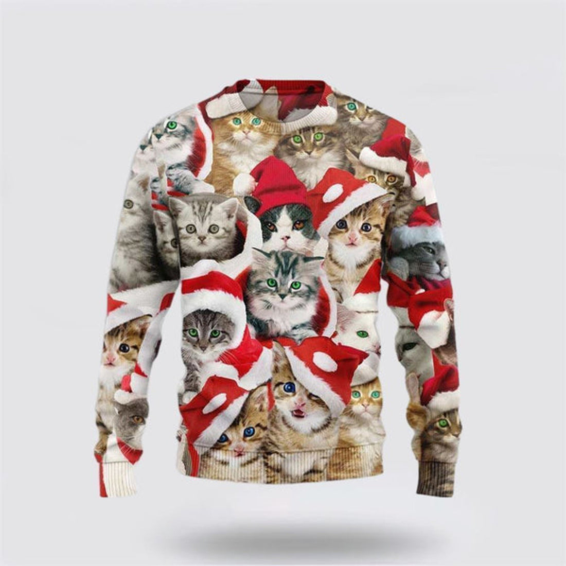 FUNSTUFFPRINT Cat Christmats Ugly Christmas Sweater For Men And Women, Best Gift For Christmas, Christmas Fashion Winter Ugly  Sweater