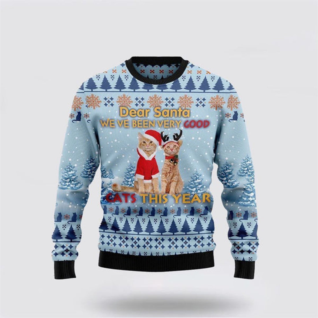 FUNSTUFFPRINT Cat Dear Santa Ugly Christmas Sweater For Men And Women, Best Gift For Christmas, Christmas Fashion Winter Ugly  Sweater