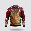 FUNSTUFFPRINT Cat Decor Pine Ugly Christmas Sweater For Men And Women, Best Gift For Christmas, Christmas Fashion Winter Ugly  Sweater