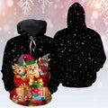 FUNSTUFFPRINT 3D Cat Gift Xmas All Over 3D Hoodie and Zip Hoodie