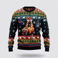 FUNSTUFFPRINT Cat Hanging On Xmas Tree Ugly Christmas Sweater For Men And Women, Best Gift For Christmas, Christmas Fashion Winter Ugly  Sweater