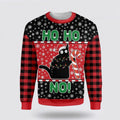 FUNSTUFFPRINT Cat Ho Ho No Christmas Ugly Christmas Sweater For Men And Women, Best Gift For Christmas, Christmas Fashion Winter Ugly  Sweater