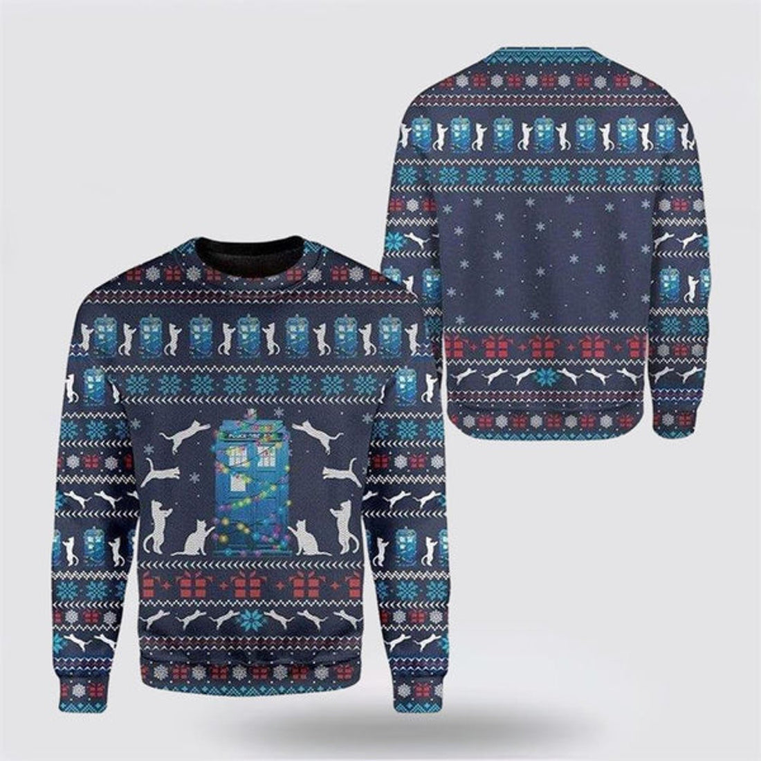 FUNSTUFFPRINT Cat Jumper Ugly Christmas Sweater For Men And Women, Best Gift For Christmas, Christmas Fashion Winter Ugly  Sweater