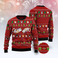 FUNSTUFFPRINT Cat Light Ugly Christmas Sweater, Christmas Cat Ugly Sweater, Ugly Cat Xmas Sweater Ugly Sweater
