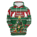 FUNSTUFFPRINT 3D Cat Meowy Christmas All Over 3D Hoodie and Zip Hoodie