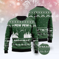 FUNSTUFFPRINT Cat Pew Pew Madafakas Ugly Christmas Sweater, Christmas Cat Ugly Sweater, Ugly Cat Xmas Sweater Ugly Sweater