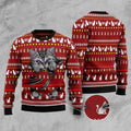 FUNSTUFFPRINT Cat Scratch Ugly Christmas Sweater, Christmas Cat Ugly Sweater, Ugly Cat Xmas Sweater Ugly Sweater