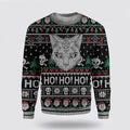 FUNSTUFFPRINT Cat Sweater Wicca Black Cat Ho Ho Ho Christmas Pattern Ugly Christmas Sweater For Men And Women, Best Gift For Christmas, Christmas Fashion Winter Ugly  Sweater